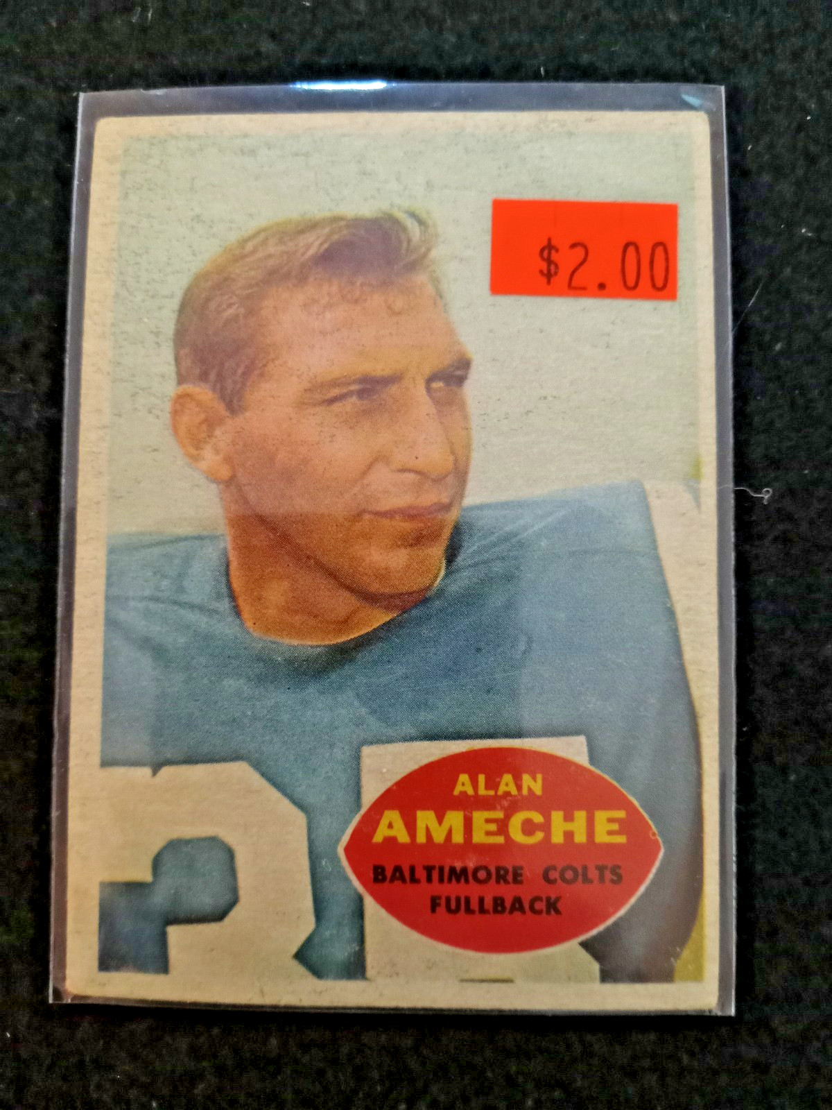 1960 Topps Football Card #2  ALAN AMECHE Colts  G/VG