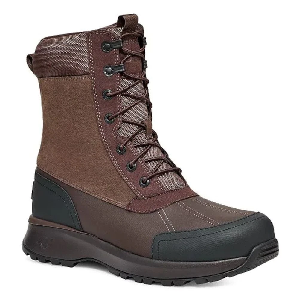 UGG Men's Emmett Duck Boots Hi Leather Waterproof Snow - Size 10 - Stout/Brown