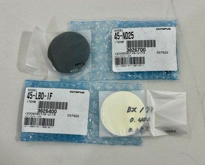 Olympus Microscope Optical Bundle   45-ND25 ND Filter + 45-LBD-IF   New OEM Seal