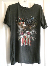 ladies brand new missguided graphic rock t shirt size 6 falcon