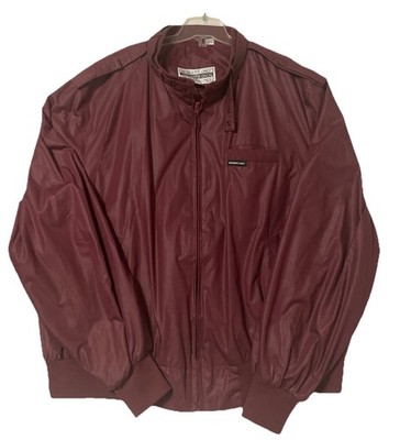 Vintage Members Only Burgundy Red Windbreaker Cafe Racer Jacket Mens 2X 90s 80s