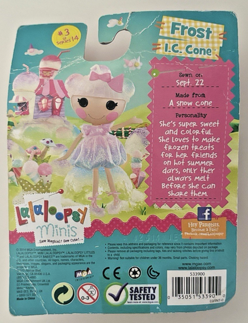 BNIP/RARE/VHTF SEALED 2014 MINI LALALOOPSY FROST I.C. CONE DOLL