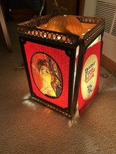 Pabst Blue Ribbon Rotating Light Hanging 4 Sided Lighted Beer Sign 1960s Tested