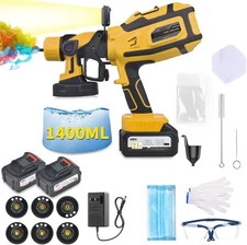 1400ml Cordless Paint Sprayer 6 Nozzles 3 Patterns for Wall Furniture DIY