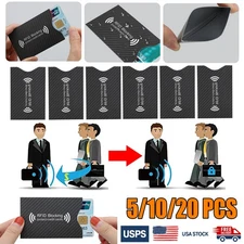 20PCS RFID Block Cover Credit Card Protector Protects Your Wallet From Theft USA