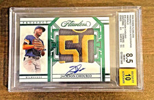 2024 Panini Flawless Jackson Chourio Prospect Rc logo patch auto /5 BGS 8.5/10