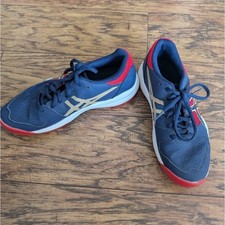 Asics Kids Gel Game Navy and Red Athletic Sneakers