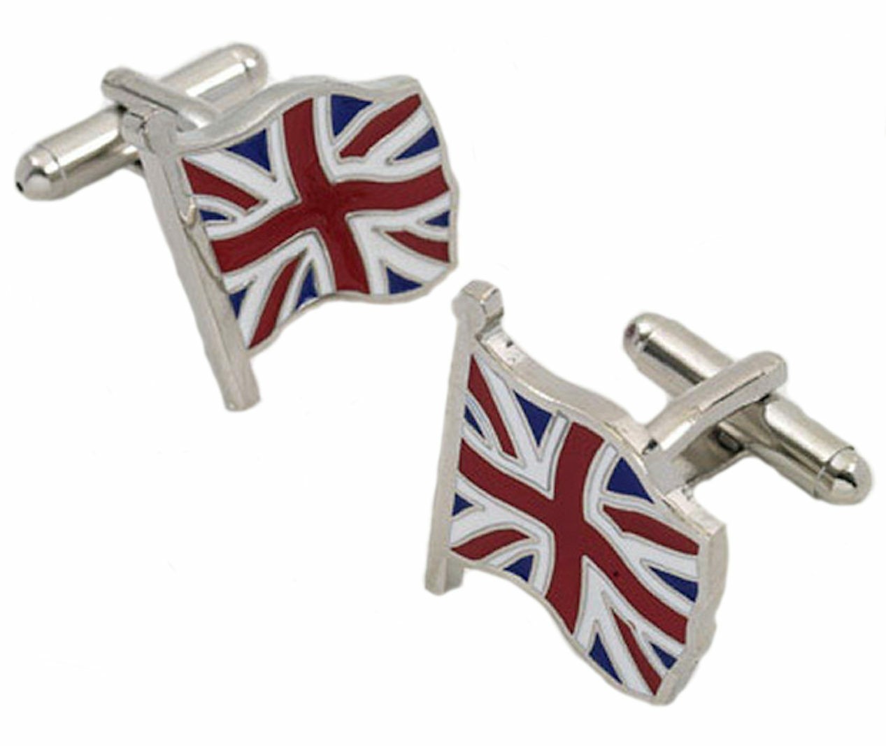 UK Union Jack Flying Flag Cufflinks in Gift Box