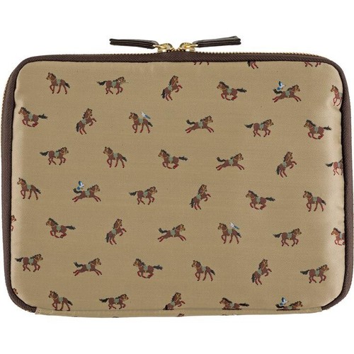 Hobonichi große Schublade Tasche Krawatte & Einstecktuch galoppierendes Pferd NEU Japan - Bild 1 von 5