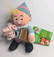 Stuffins Herbie Elf & Elephant Rudolph Misfit Toys Bean Plush 1999 Tags 8 inch