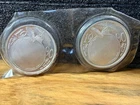 TWO  1 oz .999  Fine Silver Rounds 2 Troy ounces of Santa Christmas 1990