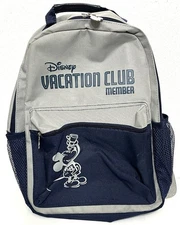 Disney Vacation Club Parks Member DVC Backpack Gray Blue Mickey Mouse