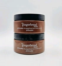 x2 Philosophy The Gingerbread Man Glazed Body Souffle Cream (8 oz each) NEW