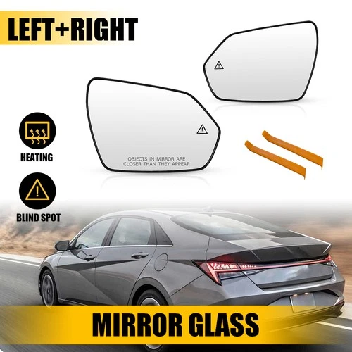 Mirror Glass Heated Blind Spot Detection Left Right for Hyundai Elantra 2021-25