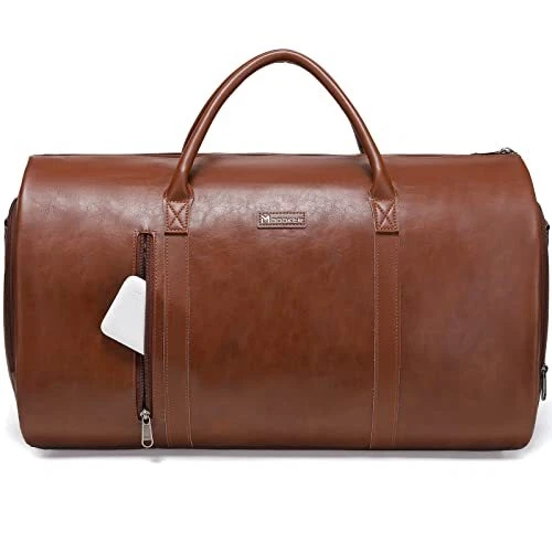 Leather Garment Bag for Travel Modoker Carry On Travel Bag with