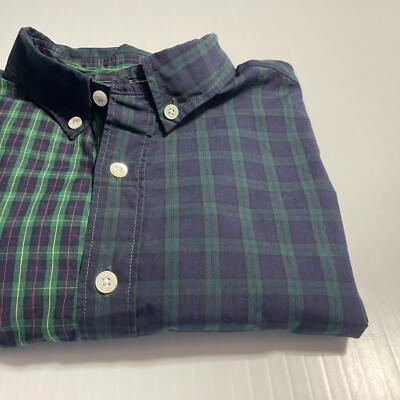Manual Alphabet 417 Multi Panel Tartan Plaid Shirt Blackwatch MOP 