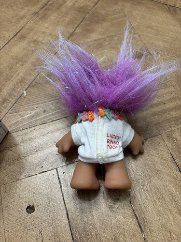 RARE LUCKY BINGO TROLL Laki Hawaiian DAM Troll Doll 1986 - Picture 5 of 5
