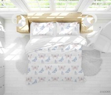3D Butterflies Pattern Colorful Quilt Cover Set Duvet Cover Bedding Pillowcases