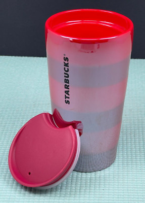 Starbucks Winter Holiday 2021 Ceramic Tumbler 12oz Red Stripe