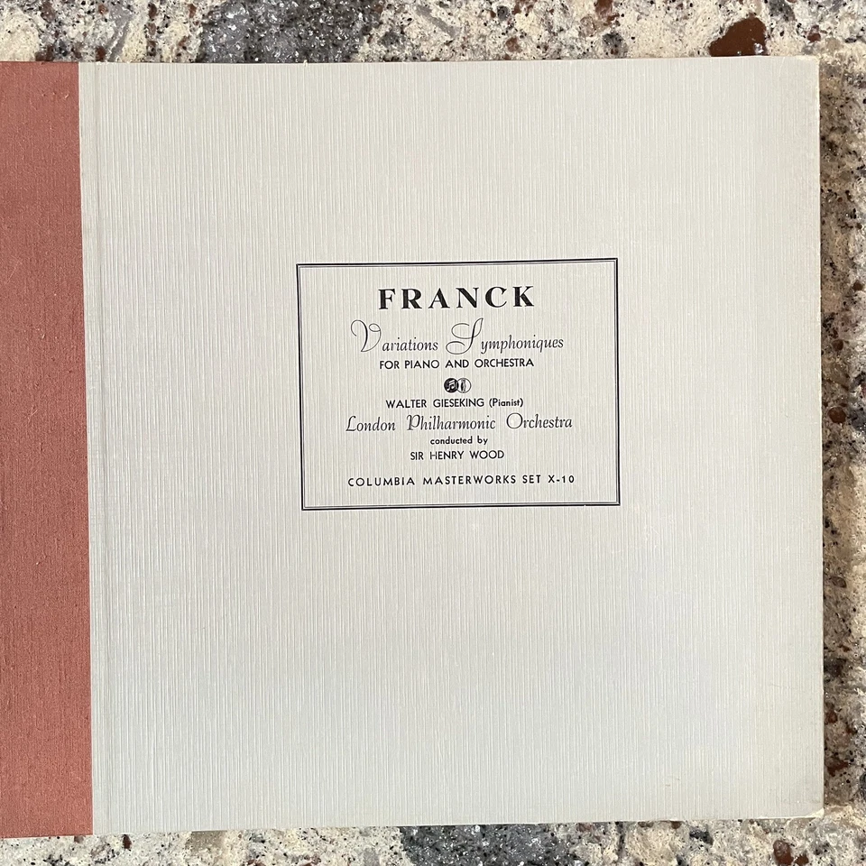 Vintage Columbia Masterworks Set Variations Symphonies. Franck. 1941. Set X-10 Foto 2 de 4