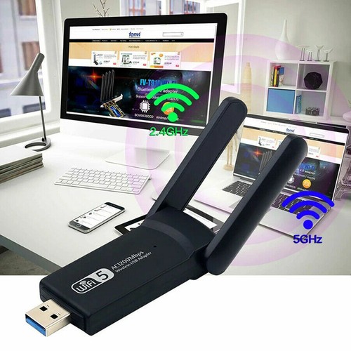 Dual Band High-Gain Antenna 802.11ac 1200Mbps USB3.0 AC1200 USB wifi Adapter New - Picture 5 of 9