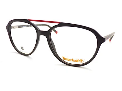 Monture De Lunettes Timberland Noire Mate Rouge Unisexe 54Mm TB1618 002 - Photo 1/4