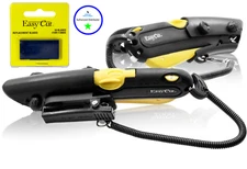 Easy Cut 1000 YELLOW  Safety Box Cutter Knife  Easycut & PACK OF 10 BLADES