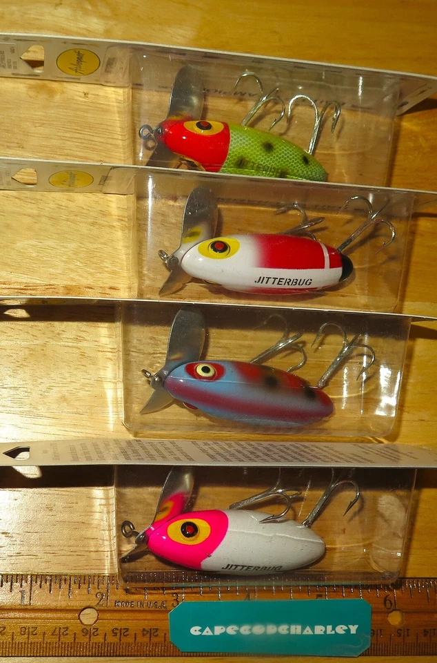 Lot 4 Different Color Arbogast JITTERBUGS G651 New Old Stock #10 - Image 3 of 4