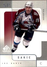 Joe Sakic COLORADO AVALANCHE 2000-01 SP Game Used Base Card #14 Upper Deck