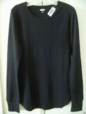 Old Navy Lt Wgt Black Crew Neck Thermal Waffle Knit L, XL, XXL & Tall 2X 3X 4X
