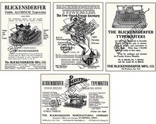 Blickensderfer Typewriter Advertisement Reproductions Suitable for Framing