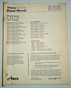 Ariens 935000 Series Yard Tractor Service Repair Shop Manual ORIGINAL