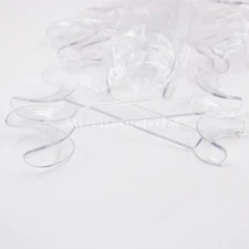 2 Pcs Dental Retractor Cheek Lip Mouth Cheek Opener 2 head T-shape Clear L + S