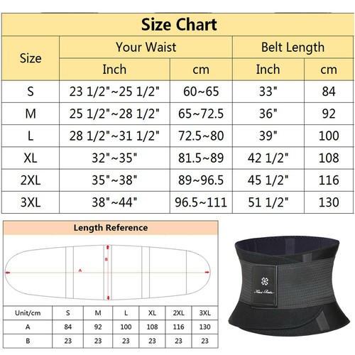 Men's Waist Trainer Body Shaper Sauna Sweat Belt Tummy Control Fat Burner Corset - Picture 2 of 20