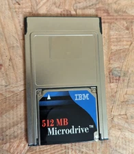 IBM DSCM-10512 512 MB Microdrive - Compact Flash Type II + PC card adapter