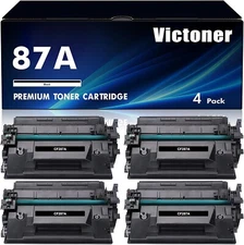 87A Black Toner Cartridge 4 Pck for HP 87A CF287A 87X CF287X for HP Ente