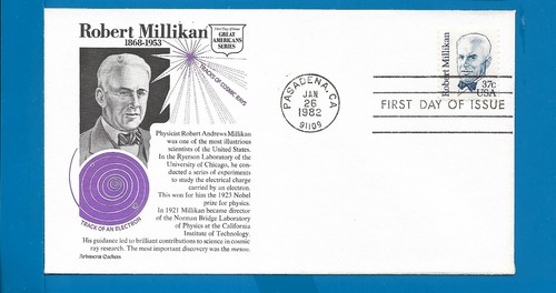 Scott 1867 Robert Millikan 26.01.1982 Aristocrat FDC BOXB