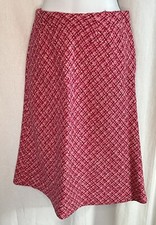 Vintage 50's - 60's Pink Plaid A-line Skirt Bias Cut Handmade size M