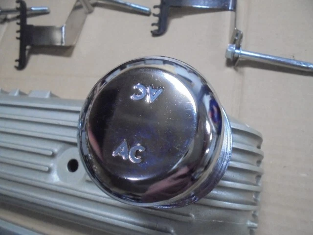 EXCELLENT BUICK RIVIERA NAILHEAD FINNED ALUMINUM VALVE COVERS GS w/BOLTS WIRE - Image 4 of 4