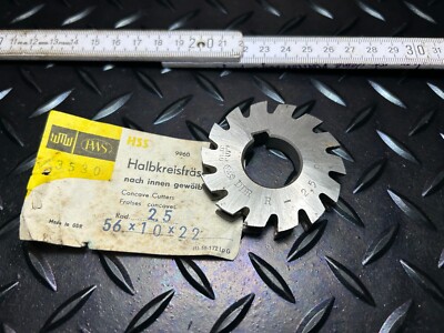 Neu 1 Stk. WMW PWS HSS Halbkreisfräser Rad. 2,5 56x10x22 konkav Halbrundfräser