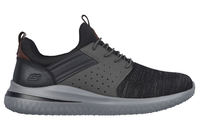 NEW SKECHERS Delson 3.0 Cicada Black/Gray Slip On Sneaker  display picture 1