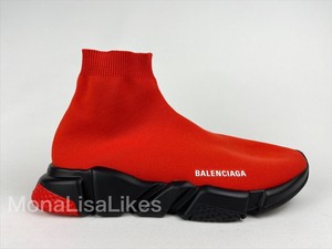red and black balenciaga sneakers