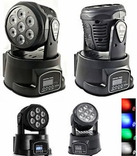Faro motorizzato automatico DMX 7 Led disco festa party luce rotante PAR strobo