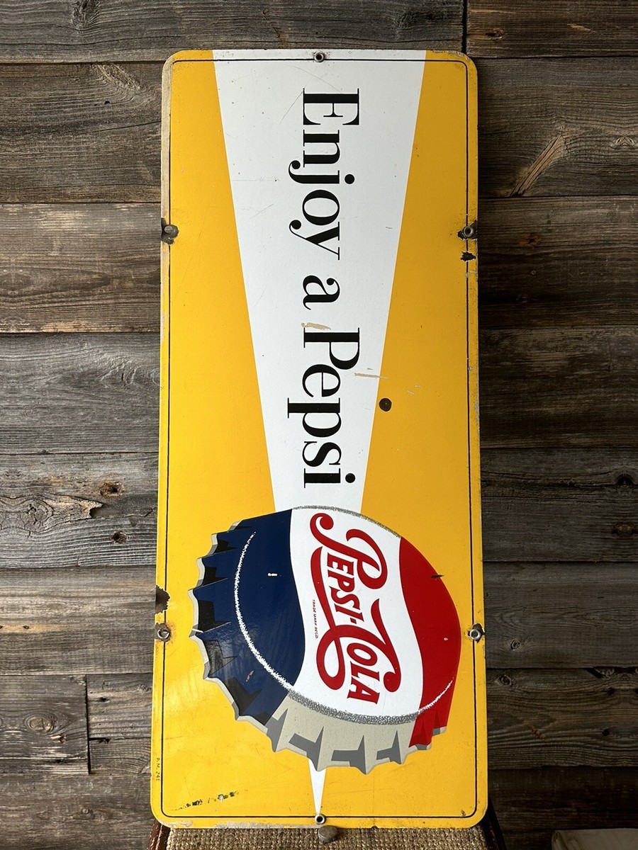 Vintage Pepsi Sign Porcelain Kick Plate | eBay