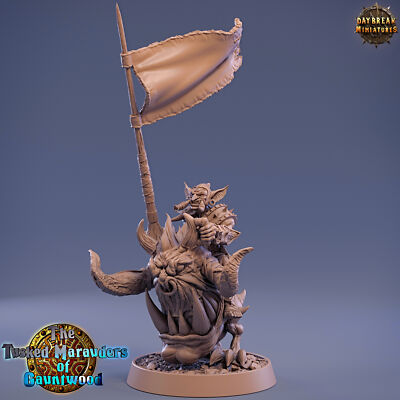 Standartenträger Kobold Dongli Smite on Head Runner, D&D Fantasy berittener Kobold