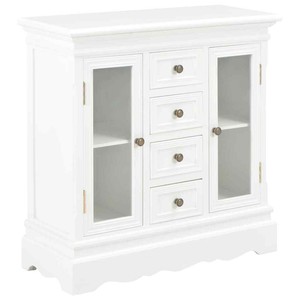 sturdy vidaxl sideboard pine cabinet solid storage wood furniture