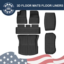 3D Car Floor Mats & Trunk Cargo Liner Set For 2024 2025 Tesla Model 3 Highland
