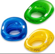 3 pack glitter inflatable pool lounger multicolor 51 200 lbs or 40 250 lbs cap
