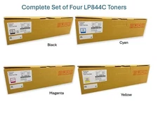 Complete Set of Four OEM Printronix LP844C Toners Yellow, Magenta, Cyan, Black