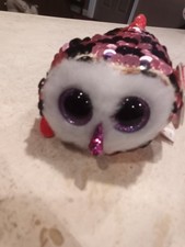 Ty Beanie Boos Flippables Checks the Owl Stackable